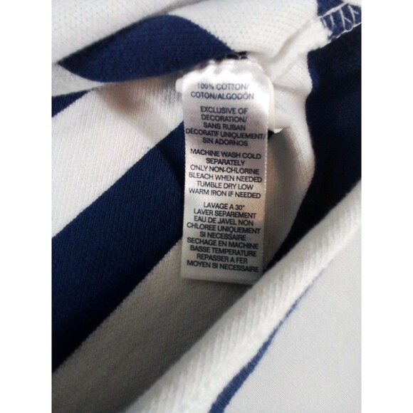 Men's Chaps Blue And White Striped Polo Shirts Size XL Short Sleeve - Picture 7 of 11